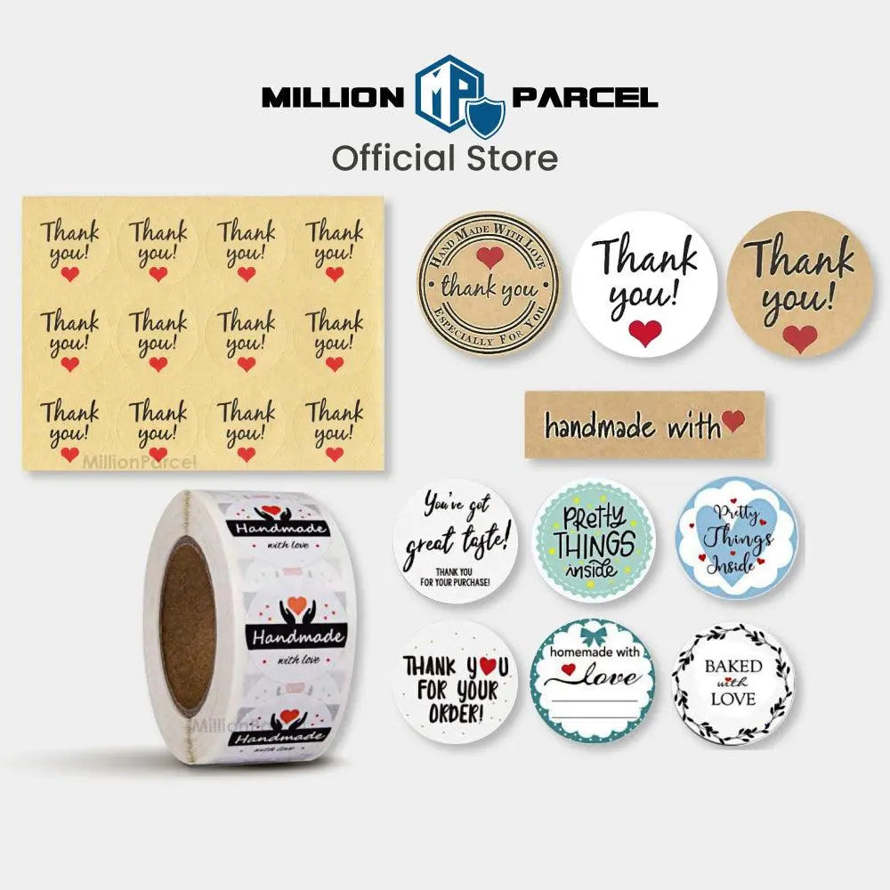 Sticker Label Roll & Sheets | Handmade & Thank you and etc - MillionParcel