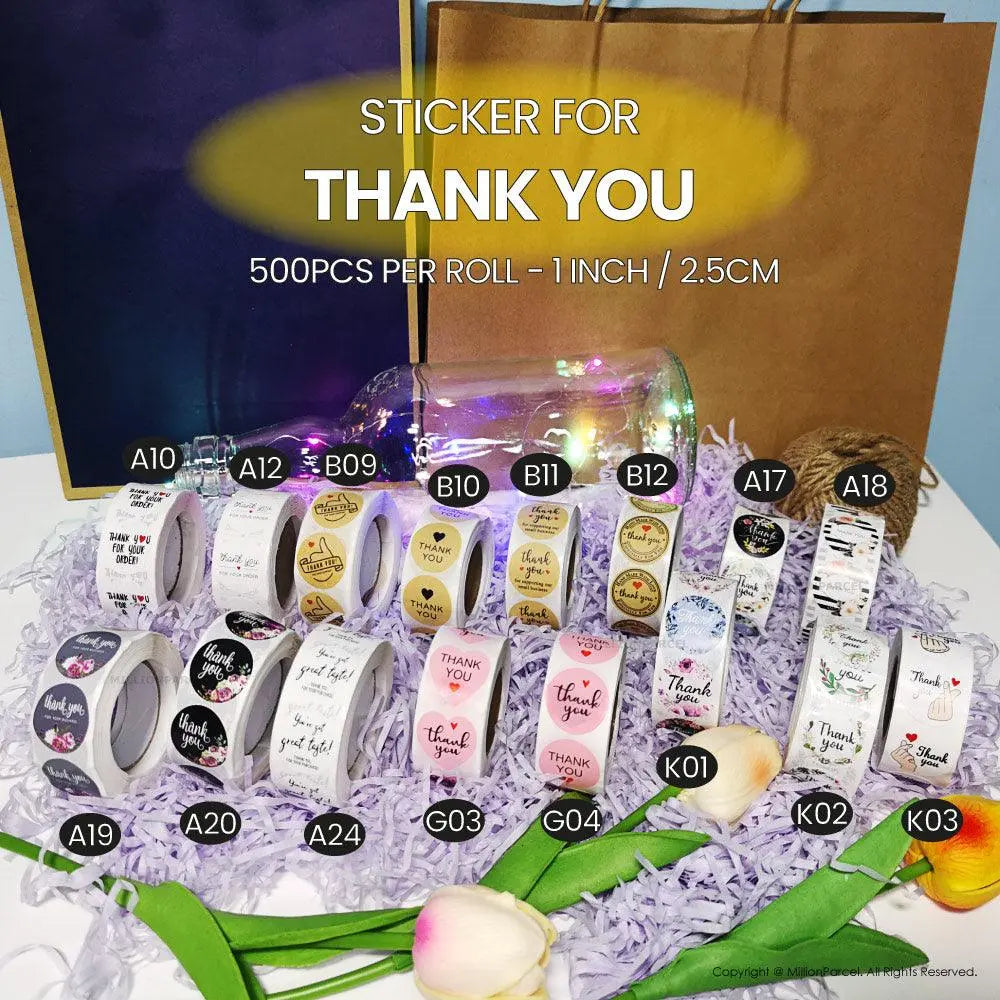 Sticker Label Roll & Sheets | Handmade & Thank you and etc - MillionParcel