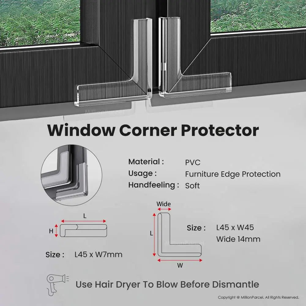 Transparent Corner Protector Edge & Corner Guard - MillionParcel