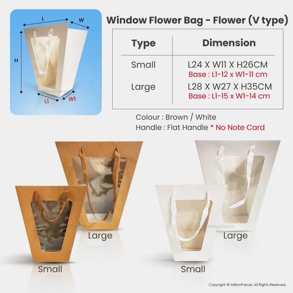 Window Paper Bag | Prefect for Valentines Day & Birthday - MillionParcel